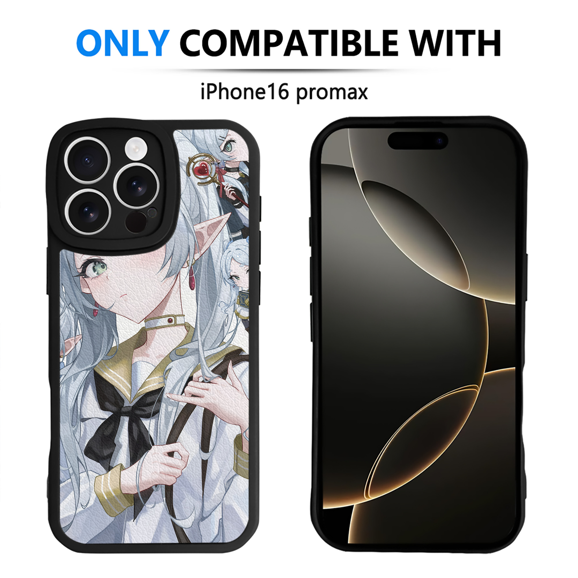 （画像用） 葬送のフリーレン Frieren 【iPhone 16シリーズ対応】シリコンスマホケース（レザー調） 材質：シリコン